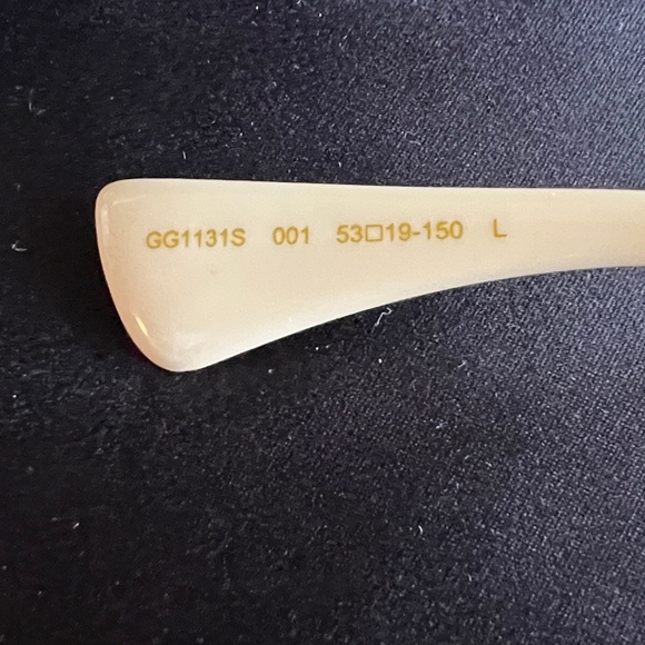 GUCCI GG1131S Interchangeable Cat-Eye Sunglass Gold Metal Frame 3 Clip-On Pieces - Picture 11 of 16